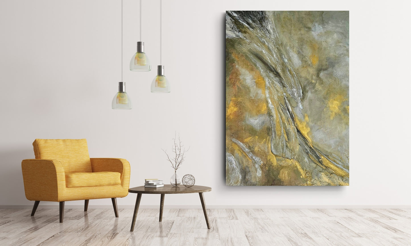 Just Breathe/ Mixed media abstract piece